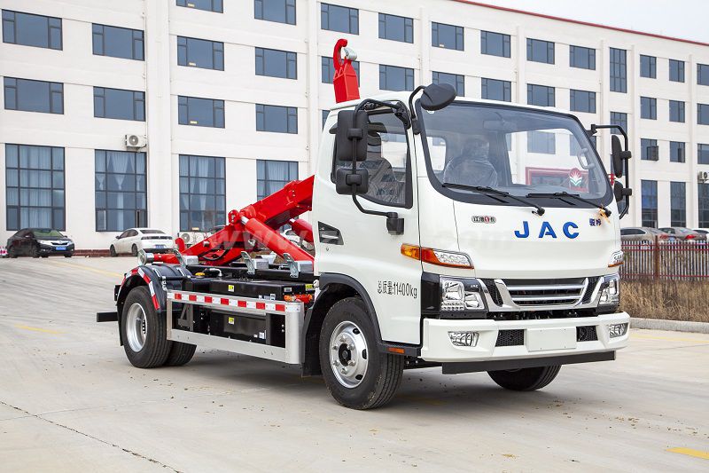 江淮駿鈴純電動(dòng)新能源HDW5110ZXXJHBEV型純電動(dòng)車廂可卸式垃圾車 勾臂垃圾車